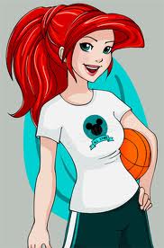  ariel as basketball, basket-ball player