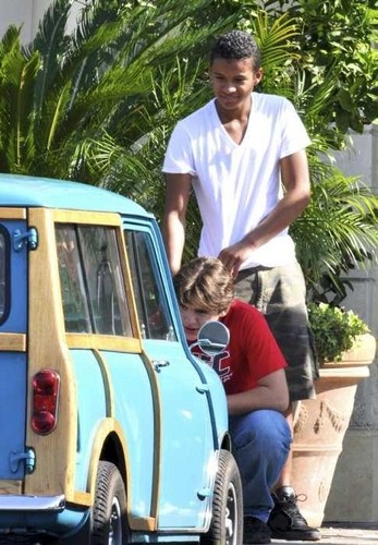  jaafar and his cousin prince jackson out in town in calabasas