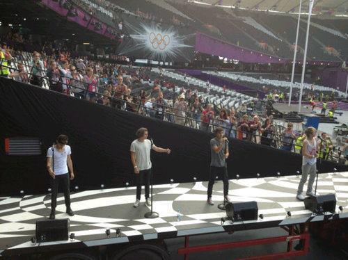  1D practicing for the Olympics tonight! <3