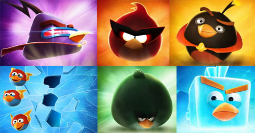  6 Angry Birds angkasa