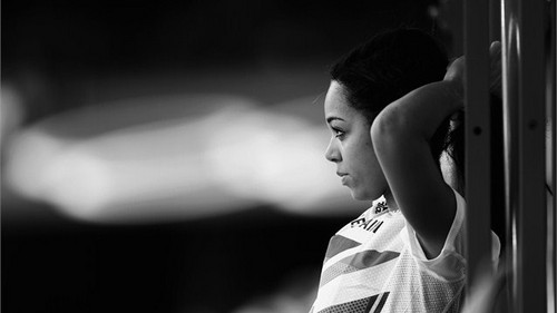 Black and white photographs at the Olympic Games