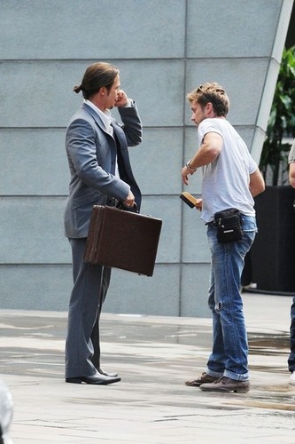 Brad Pitt Films 'The Counselor' [August 4, 2012]