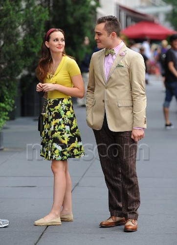Ed and Leighton on set 10.08.2012