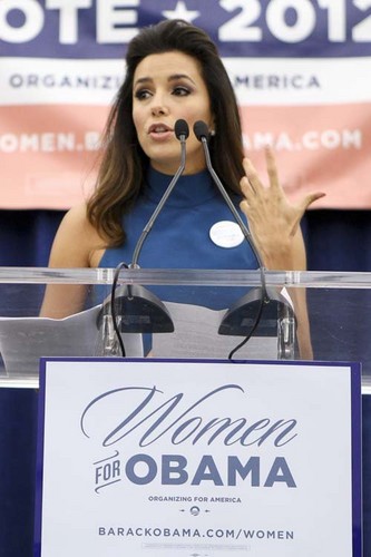  Eva hosting the Florida's Women's Summit for the re-election of President Barack Obama in Miami