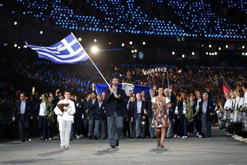  Greece- Entrance in the Olympic Stadium-London 2012
