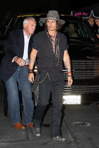 Johnny at Aerosmith Concert Afterparty - Aug. 6 2012