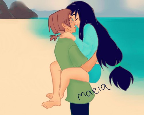  किस on the समुद्र तट
