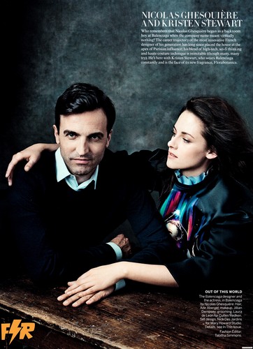  Kristen & Nicolas Ghesquière in "Vogue US" magazine {September 2012}.