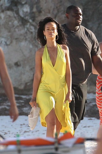  On The Set Of A Photoshoot In Barbados [9 August 2012]