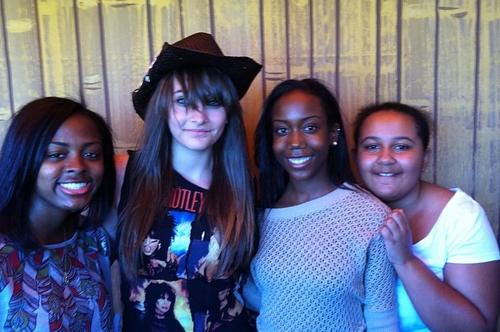  Paris With fans At Six Flags Magic Mountain, August 4 2012