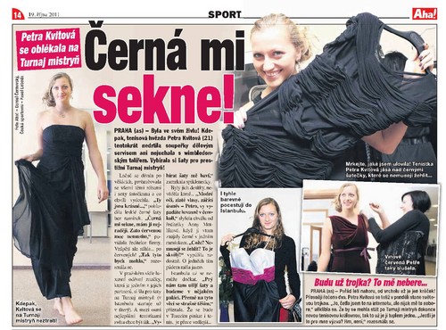  Petra Kvitova : Black 슈츠 me !