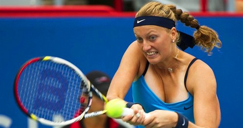 Petra Kvitova bronze and white breast