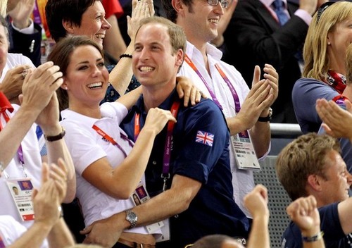 Prince William, Duke of Cambridge and Prince Harry during araw 6 of the London 2012 Olympic Games