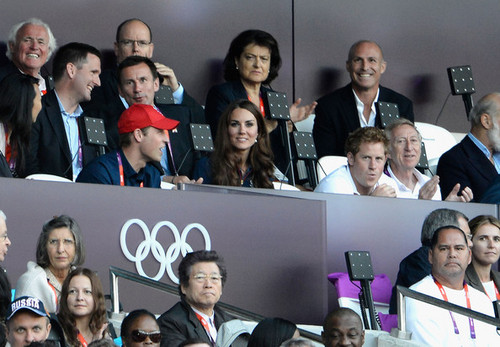  Prince William attend the evening's Athletics events on jour 9 of the Londres 2012 Olympic Games