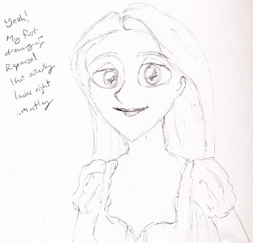  Rapunzel and Ariel Sketches