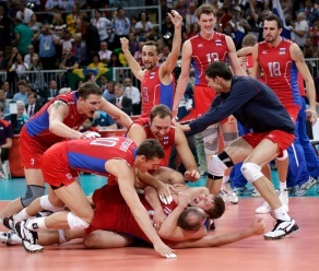 Russia wins olympic gold medal in men's volleyball