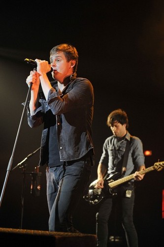  Tom Chaplin and his band "Keane" perform live in concierto at Brixton Academy, London, England