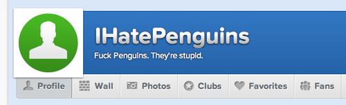 please report him. he is being mean to fans of "penguins of madagascar"