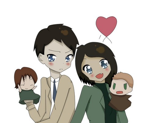  Castiel and Cosette ~ Sam and Dean puppets