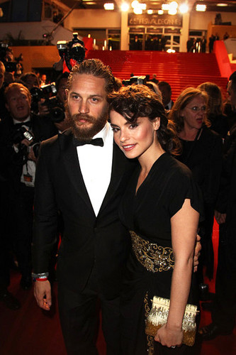  charlotte with Tom on the premiere The Lawless