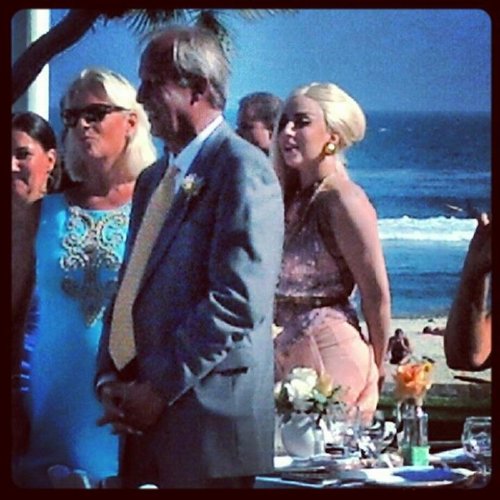  Gaga at Taylor's brother's wedding