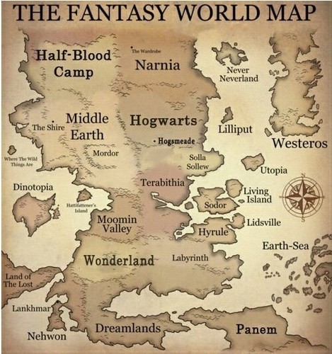  Map of fantasy worlds