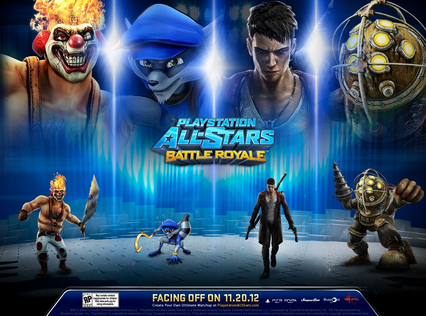 Ps battle. PS Vita all Stars Battle Royale. PLAYSTATION all-Stars Battle Royale PS Vita. Плейстейшен алстарс батл рояль. All Star Battle.