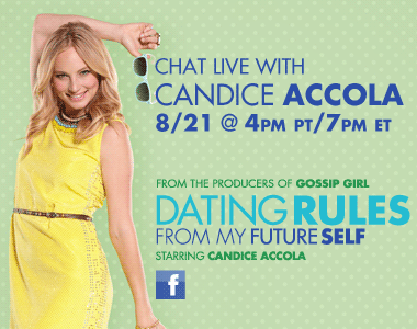  New advertisement for Candice's Live Chat on 21st August 2012. {+ new "Dating Rules 2" promo pic}