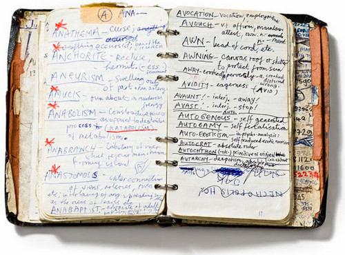 Nick Cave's Hand Written Dictionary of Words