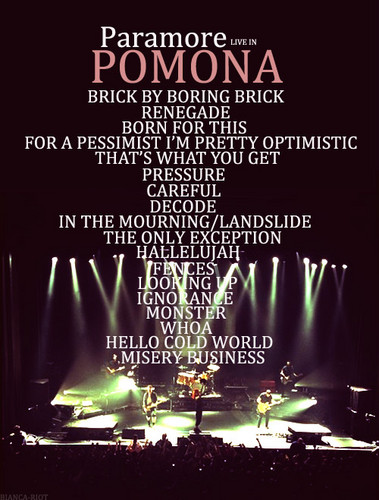  Paramore live in Pomona