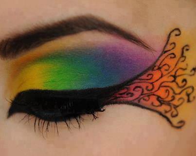  arco iris, arco-íris make-up