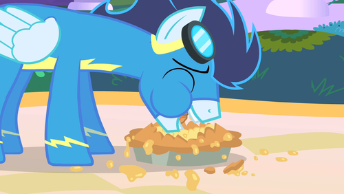  Soarin' eating pie!