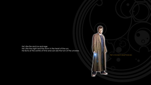  Tenth Doctor 壁纸 with Tim Latimer quote <3