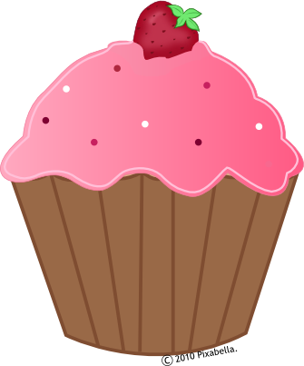  a cartoon cupcake, kek cawan