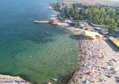  Black Sea coastline romanian beaches Costinesti Constanta ビーチ