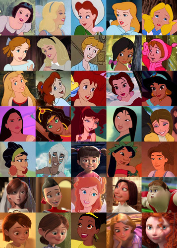  迪士尼 human heroines from time to time