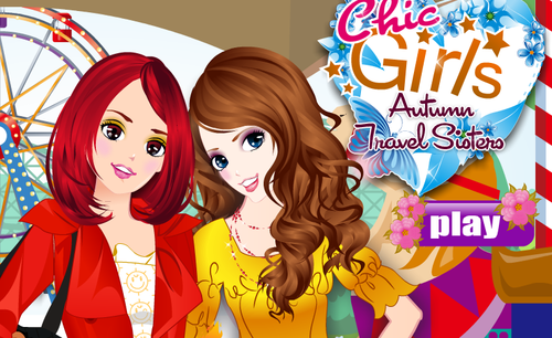  Dressup24h - Chic Autumn Travel Sisters Dress Up Game