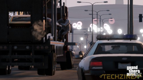  GTA V screenshot - police chase