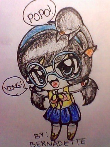  Here is my tagahanga Art of Chibi Ying with Popo on top..... pls.like it...
