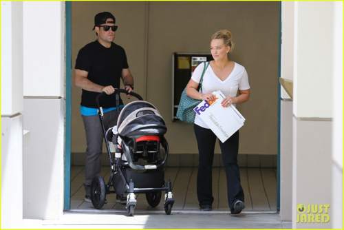  Hilary - Going to the post office with Mike and Luca - June 16, 2012