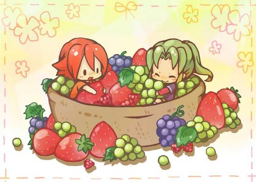 Hiroto and Midorikawa fruit basket <333