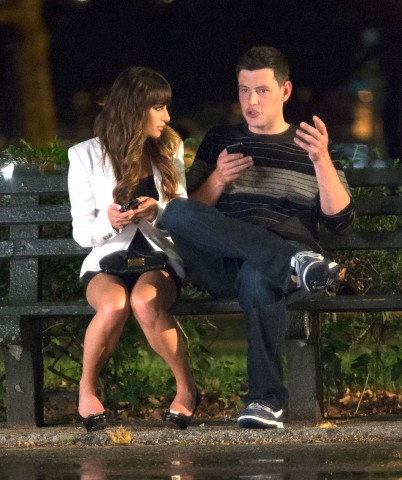  Lea Michele, Cory Monteith, Chris Colfer & Darren Criss Filming At A Park in New York