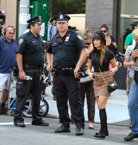  Lea Michele & Dean Geyer Filming in New York