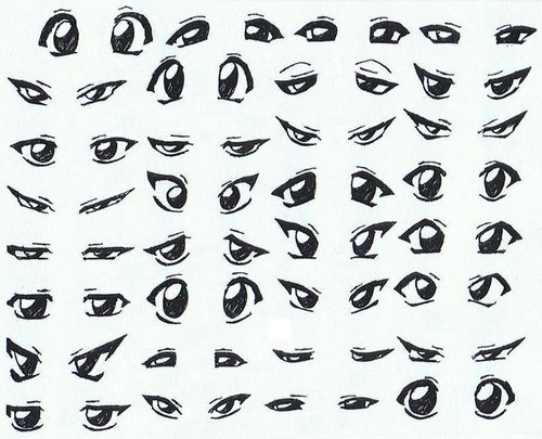  জাপানি কমিকস মাঙ্গা lessons: types of eyes
