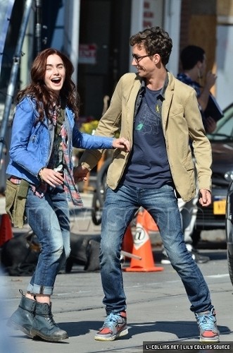 On the set of 'The Mortal Instruments: City of Bones' (August 21, 2012)