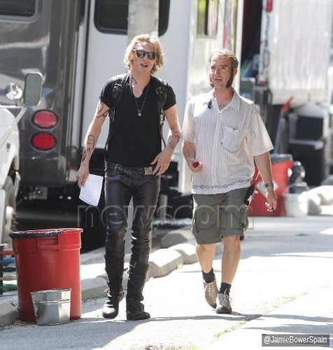  On the set of 'The Mortal Instruments: City of Bones' (August 23, 2012)