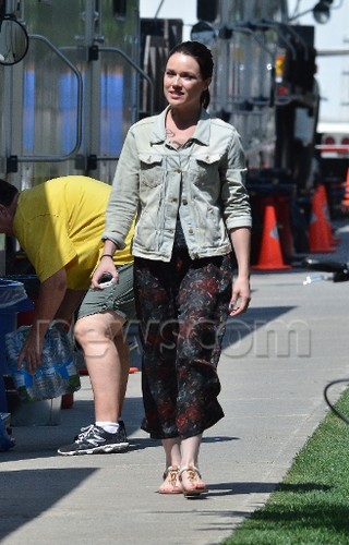  On the set of 'The Mortal Instruments: City of Bones' (August 24, 2012)