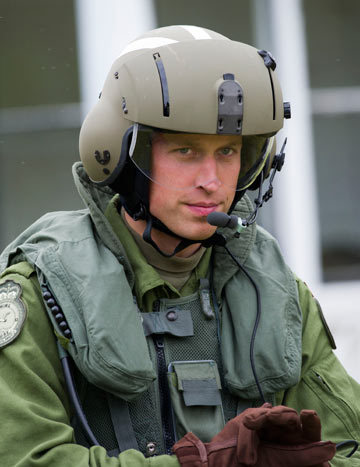  Prince William pilots a military helicopter as part of a demonstration in July, 2011