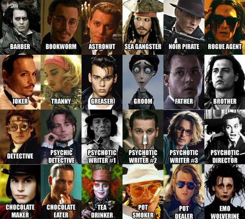  The Many Faces of Johnny Depp <3