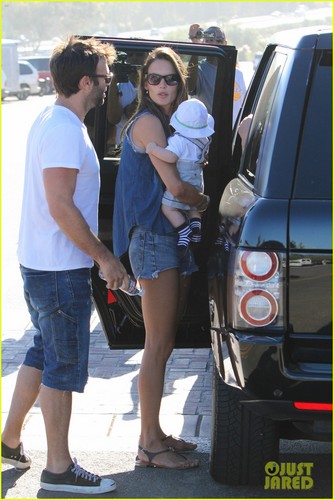  Alessandra Ambrosio holds her cute son Noah close while out and about (September 2) in Malibu
